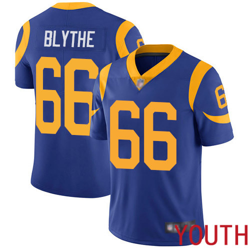 Los Angeles Rams Limited Royal Blue Youth Austin Blythe Alternate Jersey NFL Football #66 Vapor Untouchable